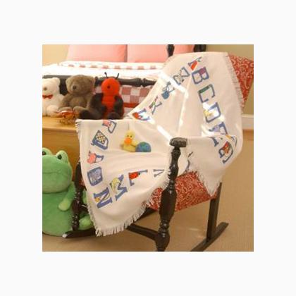 Babysoft Alphabet Afghan From Charles Craft - Kids - Ready To Stitch 