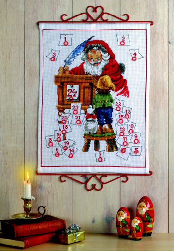 Santa Claus with bag From Permin of Copenhagen - Christmas - Cross-Stitch  Kits Kits - Casa Cenina