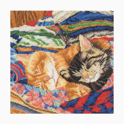 Sleeping Cats From DMC - Cats and Kitten - Cross-Stitch Kits Kits ...