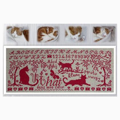 Un Chat Dans Mon Coeur From Isabelle Vautier Cross Stitch Charts Cross Stitch Charts Casa Cenina