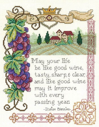  Italian Blessing From Imaginating - Cross Stitch Charts 