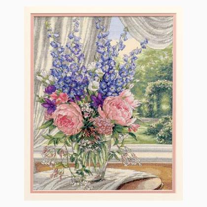 Peonies & Delphiniums From Dimensions - Gold Collection - Cross-Stitch ...
