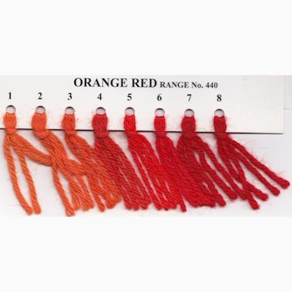 Appletons Crewel Wool Yarn Orange Red 441-448