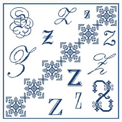 Sampler Letter Z