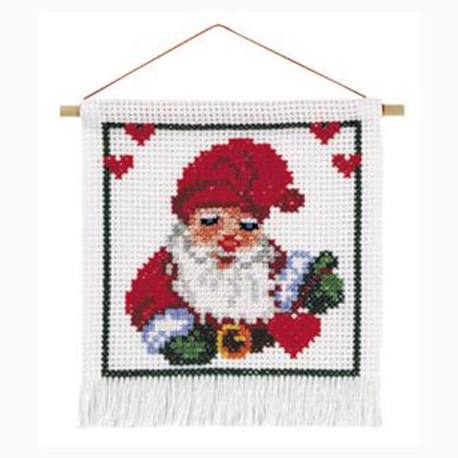 Wooden Hanger: Santa Claus with heart