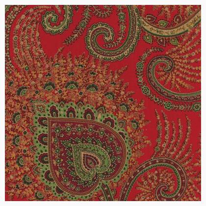 Holiday in Kashmir large paisley crimson From Moda Fabrics - American ...