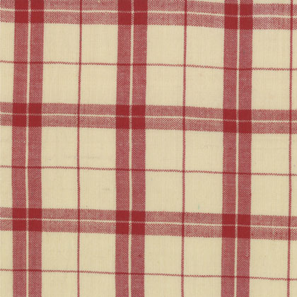 Midwinter Reds - Woven Homespun Ivory Red 45x110cm. From Moda Fabrics ...