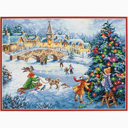Joyful Snowglobe da Dimensions - Christmas Collections - Kit Punto Croce Kit  - Casa Cenina