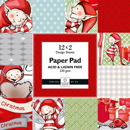 Paper pad "Christmas" 140x140 mm From Panduro Hobby - Adhesive and ...