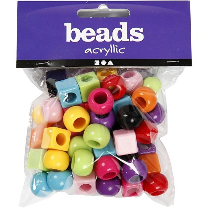 Neon wood Beads Mix From Creative Company - Other selections - Beads,  Charms, Buttons - Casa Cenina