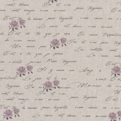 Shabby Chic Words Lavender Roses 50x150cm Da Stof Arredamento Tessuti Stoffe Bordi Casa Cenina