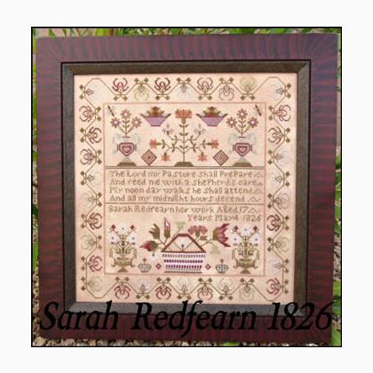 Sarah Redfearn 1826 From The Scarlett House - Cross Stitch Charts 