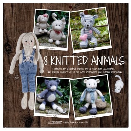 8 Knitted Animals From Go Handmade - Books - Kits - Casa Cenina