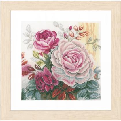 Pink Rose From Lanarte - Flowers & Gardens - Cross-Stitch Kits Kits ...