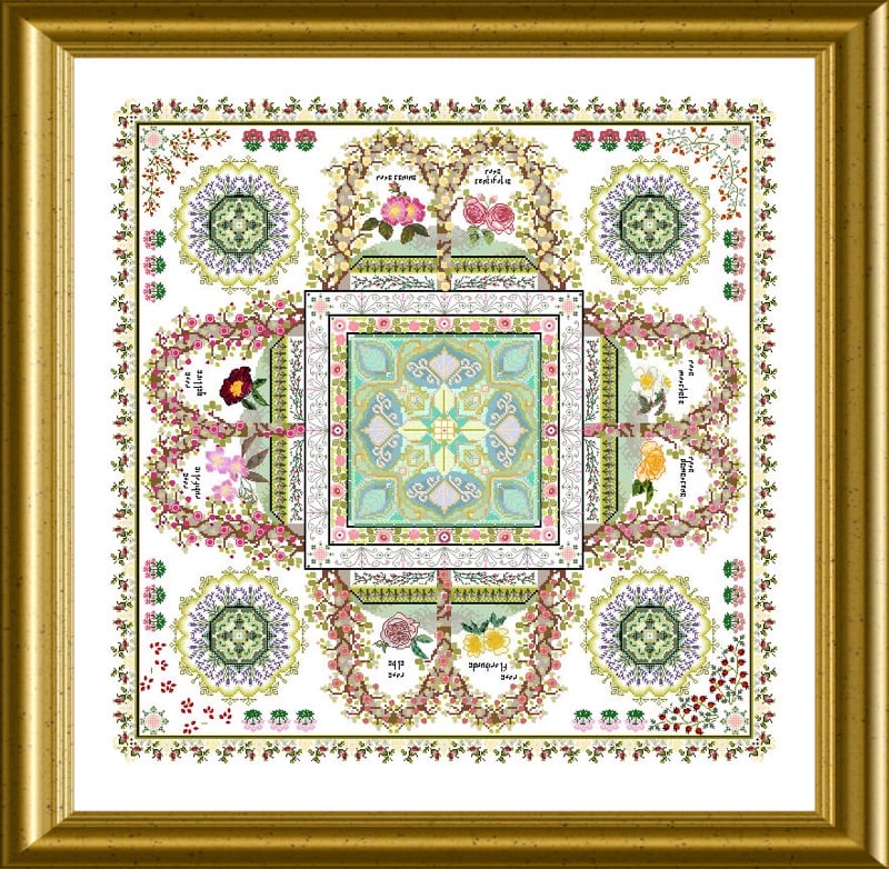 The Rosarium Mandala From Martina Rosenberg - Cross Stitch Charts - Cross  Stitch Charts - Casa Cenina