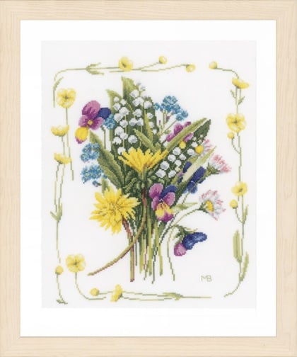 Bouquet Of Field Flowers From Lanarte - Marjolein Bastin - Cross-Stitch ...