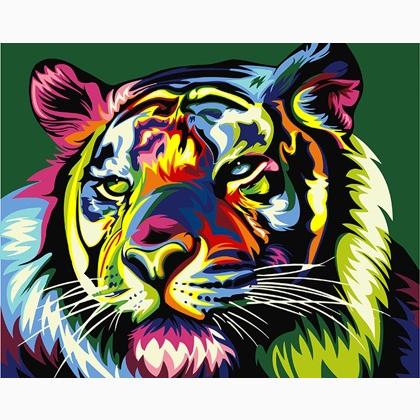 Rainbow Royal Tiger From Artventura - Paint by Numbers - Kits - Casa Cenina