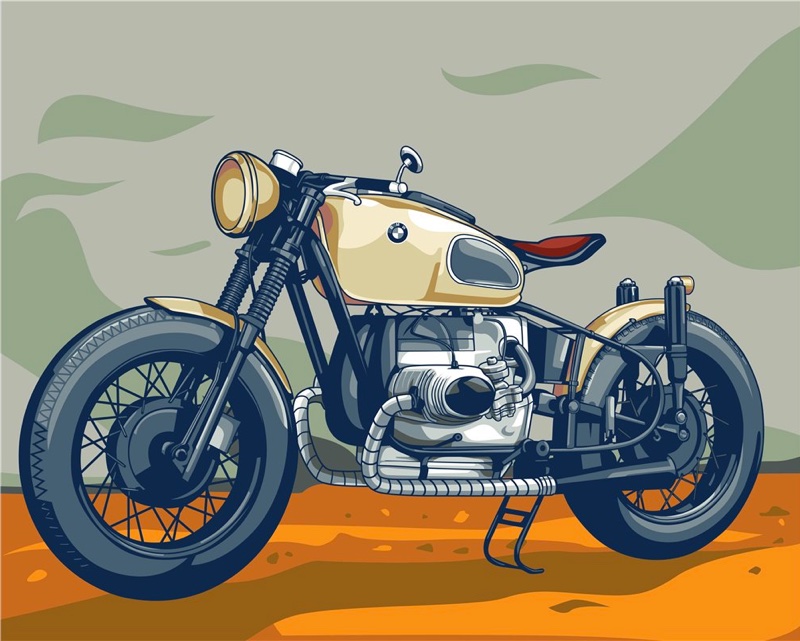 BMW Motorcycle From Artventura - Paint by Numbers - Kits - Casa Cenina