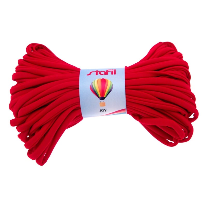 JOY Elastic ribbon with seam - China doll red