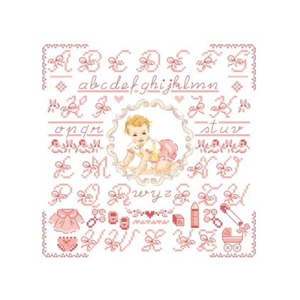 Petit Abc Bebe Rose From Les Brodeuses Parisiennes Cross Stitch Charts Cross Stitch Charts Casa Cenina