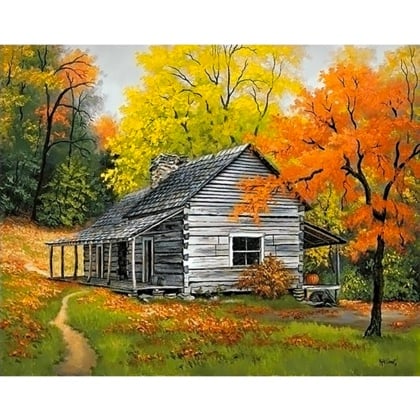 House In The Woods From Wizardi Diamond Painting Kits Casa