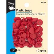 Dritz Plastic Snaps Size 20 12/Pkg Round White Matte Finish