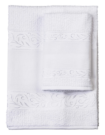 Stitch Black + White Bath Towel