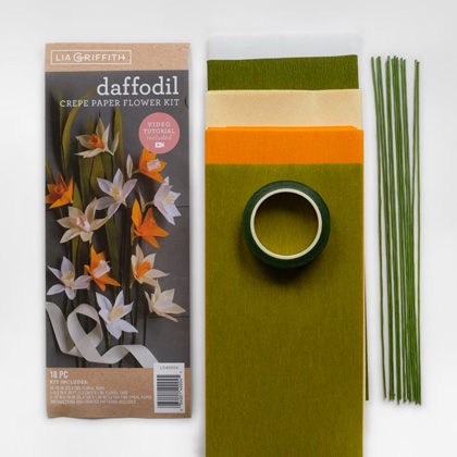 Crepe Paper Daffodil Flower Kit From Lia Griffith - Adhesive and  Scrapbooking Paper - Ornaments, Paper, Colors - Casa Cenina
