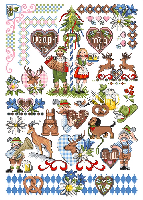 Alpengaudi From Lindner's Kreuzstiche - Cross Stitch Charts - Cross Stitch  Charts - Casa Cenina