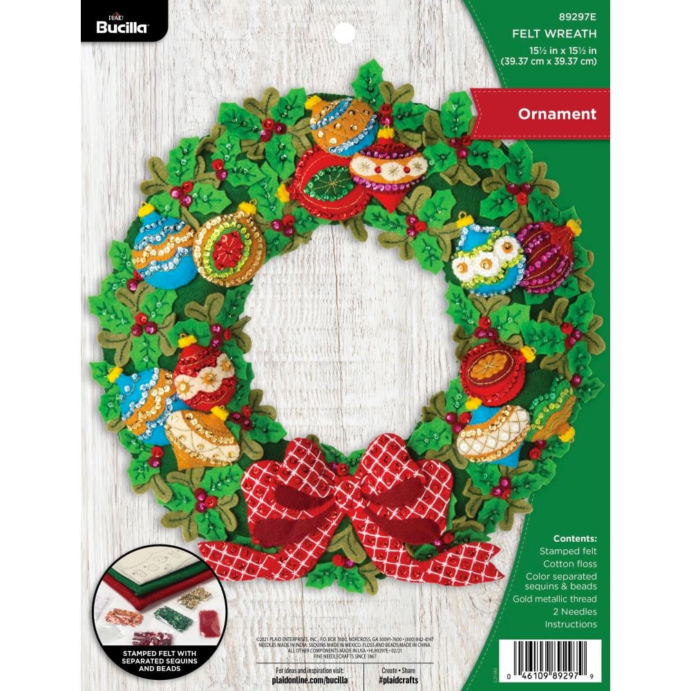 Felt Wreath Applique Kit From Bucilla - Bucilla - Kits - Casa Cenina