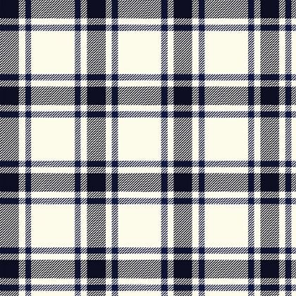 Tartan - Black and Blue on White From Fabricart - American basic cotton ...