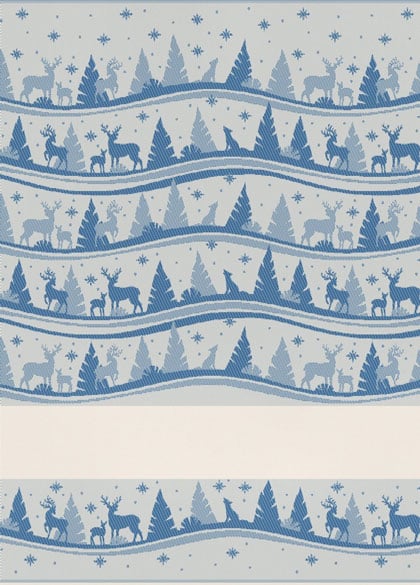 Kitchen towel - Alaska Lurex - Blue From Tessitura Artistica Chierese -  Kitchen - Ready to Stitch - Casa Cenina