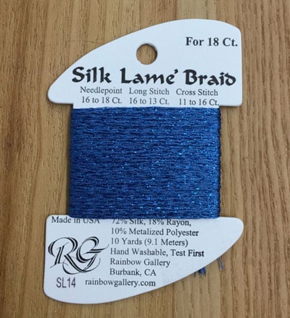 Silk Lame' Braid - SL14 Blue From Rainbow Gallery - Silk Lame ...