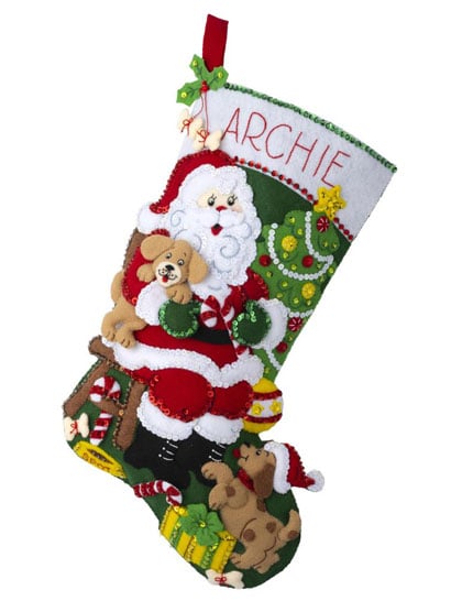 Holiday Patchwork Bucilla Felt Stocking Kit