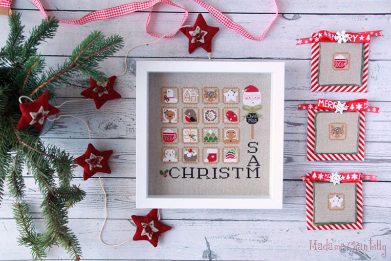 Book Shop Cross Stitch Pattern. Christmas Cross Stitch Pattern. Cross  Stitch Christmas Ornament. 3D Cross Stitch. Books Cross Stitch 