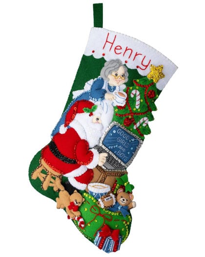 Bucilla Felt Applique Christmas Stocking Kit: Holiday Decorating