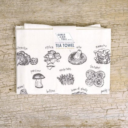 Mushroom Kitchen Tea Towels