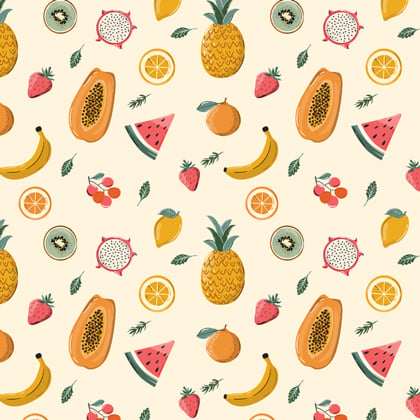 Summer fruits From Fabricart - American print cotton fabrics - Fabrics ...