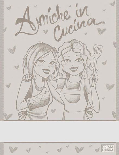 Asciugapiatti Amiche In Cucina Ecru Da Prima Donna Editore Per La Cucina Ricamabili 2421