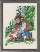 Elf with Robin Stocking From Permin of Copenhagen - Christmas - Cross-Stitch  Kits Kits - Casa Cenina